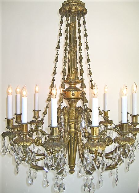 LMid 19th century French Bronze Chandelier