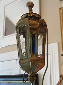 Rare Pair Turn of The Century Venetian Pole Lanterns-93