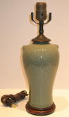 Antique Celadon Vase/Lamp