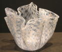 Murano Signed Venini Ribbon Handkerchief Vase